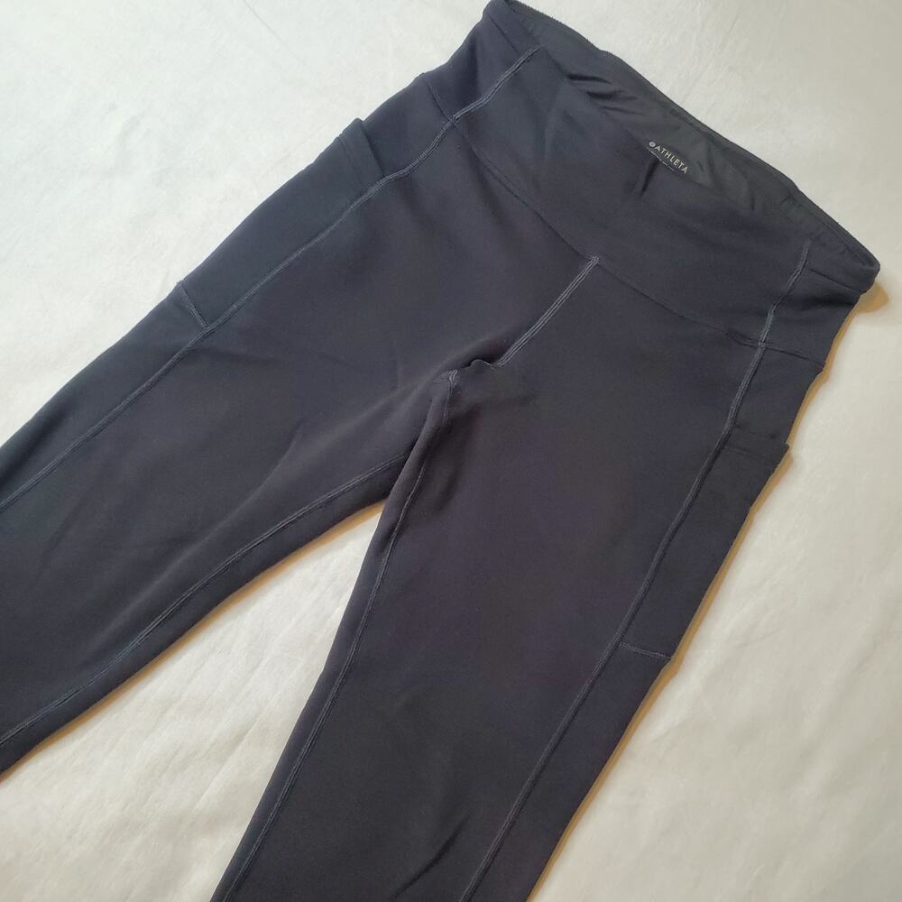 Athleta Women's M Polartec Altitude Stash Tight Fleece Legging Black